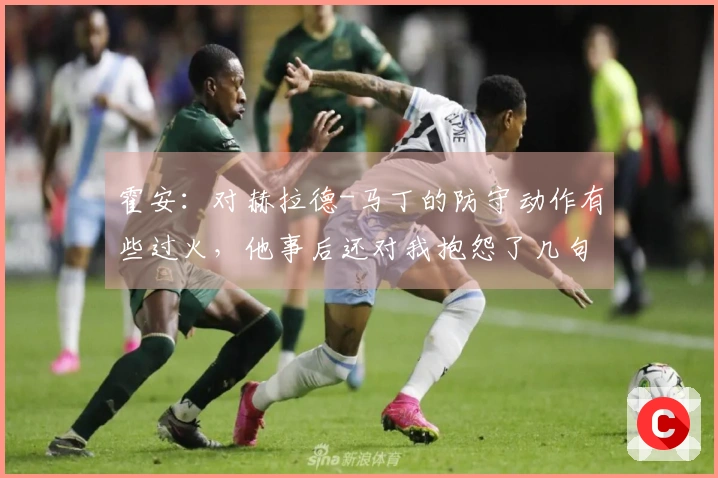 霍安：对赫拉德-马丁的防守动作有些过火，他事后还对我抱怨了几句